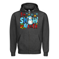 Charcoal Heather i'm snow cute Zipper Hoodie - texasbilliewilder