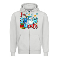 Dove Grey i'm snow cute Zipper Hoodie - texasbilliewilder