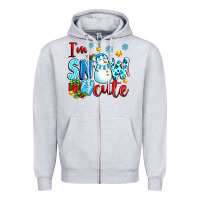 Heather Grey i'm snow cute Zipper Hoodie - texasbilliewilder