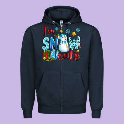 I'm Snow Cute Zipper Hoodie Designed By Texasbilliewilder