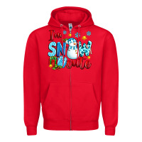 Red i'm snow cute Zipper Hoodie - texasbilliewilder