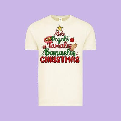Atole Pozole Mexican Christmas Vintage Tee Designed By Maliassmallbusiness