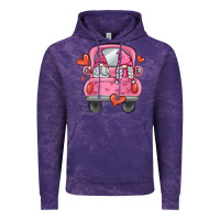 Cloud Purple valentines day gnome truck Vintage Hoodie - MaliasSmallBusiness