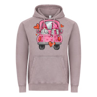 Vintage Zinc valentines day gnome truck Vintage Hoodie - MaliasSmallBusiness