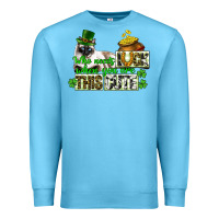 Ocean Blue St. Patrick's cat who needs luck when you are this Premium Sweatshirt - CowGirlArtShop