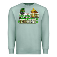 Seafoam St. Patrick's cat who needs luck when you are this Premium Sweatshirt - CowGirlArtShop
