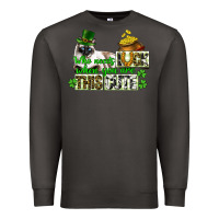 Smoke St. Patrick's cat who needs luck when you are this Premium Sweatshirt - CowGirlArtShop