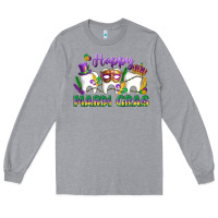 Heather Grey mardi gras celebration with teeth Long Sleeve Tee - LillyAllenDesigns