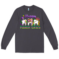 Smoke mardi gras celebration with teeth Long Sleeve Tee - LillyAllenDesigns