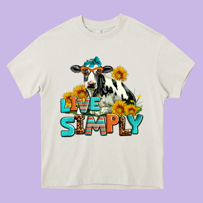 Live Simply Heavy Core Tee Designed By Adodesignshop