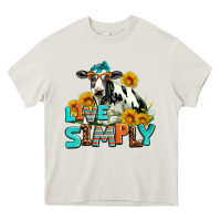 Cream live simply Heavy Core Tee - AdoDesignShop