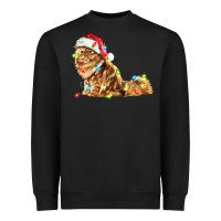 Black christmas persian cat Heavyweight Sweatshirt - LillyAllenDesigns