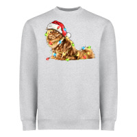 Heather Grey christmas persian cat Heavyweight Sweatshirt - LillyAllenDesigns