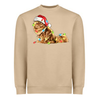 Mushroom christmas persian cat Heavyweight Sweatshirt - LillyAllenDesigns