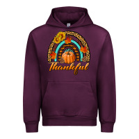Mauve Wine thankful pumpkin rainbow Urban Hoodie - BundleAndBundleShop