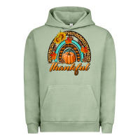 Pigment Oil Green thankful pumpkin rainbow Urban Hoodie - BundleAndBundleShop