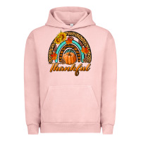 Pigment Salmon thankful pumpkin rainbow Urban Hoodie - BundleAndBundleShop