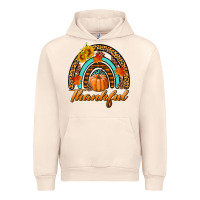 Sandshell thankful pumpkin rainbow Urban Hoodie - BundleAndBundleShop