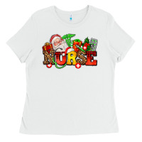 White nurse with Christmas Ladies Tee - AdoDesignShop