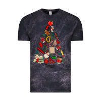 Cloud Black teacher christmas tree Vintage Tee - MaliasSmallBusiness
