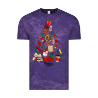 Cloud Purple teacher christmas tree Vintage Tee - MaliasSmallBusiness