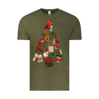 Vintage Olive teacher christmas tree Vintage Tee - MaliasSmallBusiness