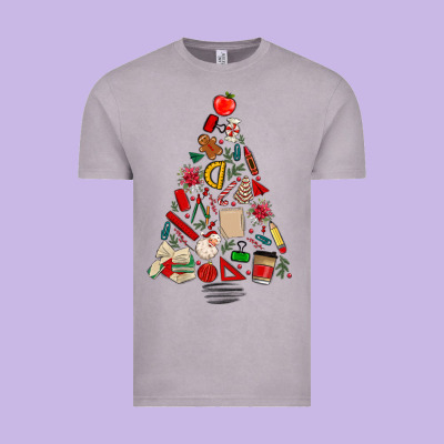 Teacher Christmas Tree Vintage Tee Designed By Maliassmallbusiness