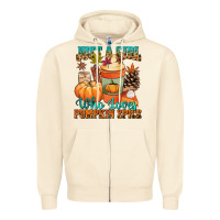Sandshell Just a girl who loves pumpkin spice Zipper Hoodie - NancyCooperArtShop