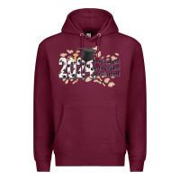 Burgundy 2024 motivated educated graduated Premium Hoodie - CowGirlArtShop
