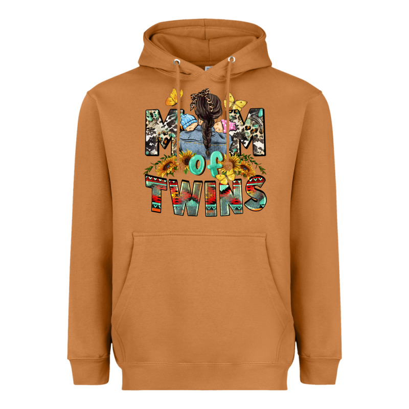 Mom Of Twins Mother's Day Heavyweight Hoodie by CowGirlArtShop | Teevron