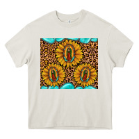 Cream our lady of guadalupe Heavy Core Tee - JahusDesignShop