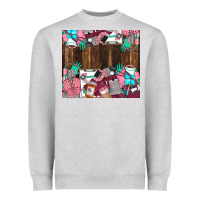 Heather Grey custom name Heavyweight Sweatshirt - LillyAllenDesigns