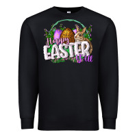 Black happy easHappy Easter y'all Easter Day Premium Sweatshirt - CowGirlArtShop