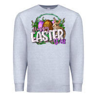 Heather Grey happy easHappy Easter y'all Easter Day Premium Sweatshirt - CowGirlArtShop