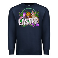 Navy happy easHappy Easter y'all Easter Day Premium Sweatshirt - CowGirlArtShop