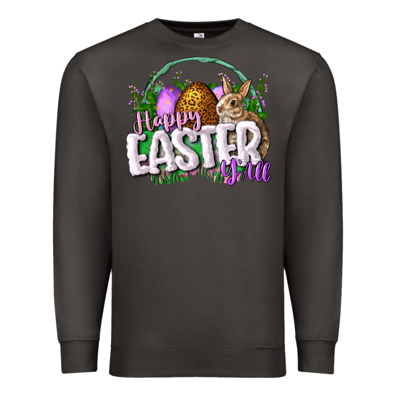 Happy Eashappy Easter Y'all Easter Day Premium Sweatshirt by CowGirlArtShop | Teevron