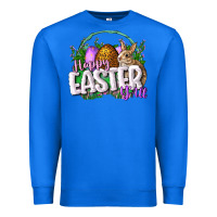 True Royal happy easHappy Easter y'all Easter Day Premium Sweatshirt - CowGirlArtShop