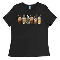 Skeleton Coffee Cups Ladies Tee | Teevron