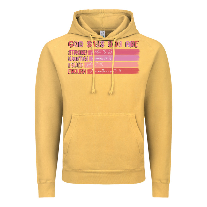 God Says You Are Vintage Hoodie by MaliasSmallBusiness | Teevron