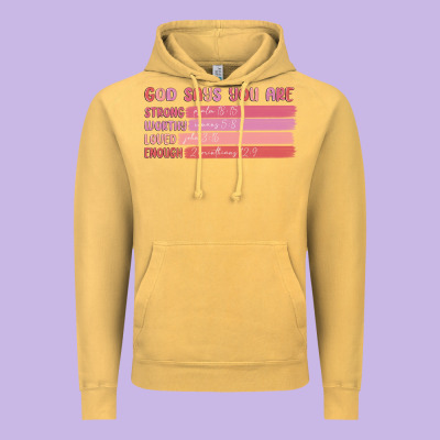 God Says You Are Vintage Hoodie Designed By Maliassmallbusiness