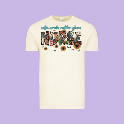 Nurse Coffee Scrubs Rubber Gloves Vintage Tee Designed By Jahusdesignshop