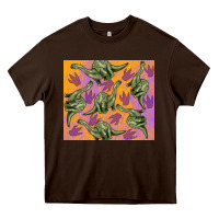 Chocolate Brown dinosaur brontosaurus Heavy Core Tee - Artiststas