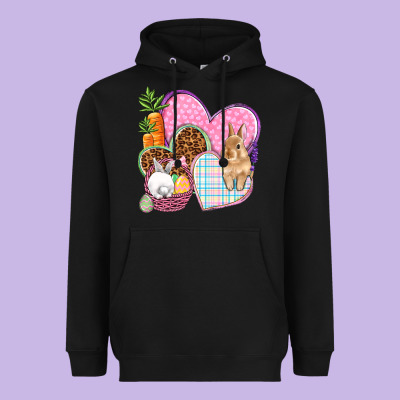Easter Hearts Easter Day Heavyweight Hoodie Designed By Howdyjamesfarm