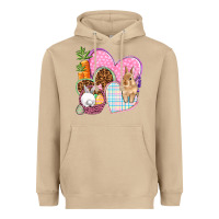 Mushroom Easter hearts Easter Day Heavyweight Hoodie - HowdyJamesFarm