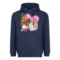 Navy Easter hearts Easter Day Heavyweight Hoodie - HowdyJamesFarm