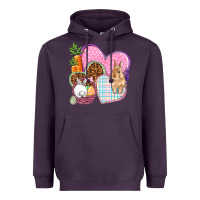 Plum Easter hearts Easter Day Heavyweight Hoodie - HowdyJamesFarm