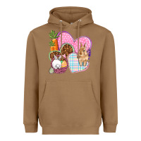 Toasted Coconut Easter hearts Easter Day Heavyweight Hoodie - HowdyJamesFarm