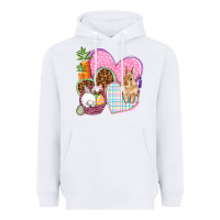 White Easter hearts Easter Day Heavyweight Hoodie - HowdyJamesFarm