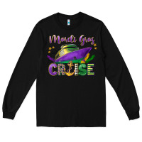 Black mardi gras cruise celebration Long Sleeve Tee - LillyAllenDesigns