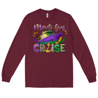Burgundy mardi gras cruise celebration Long Sleeve Tee - LillyAllenDesigns